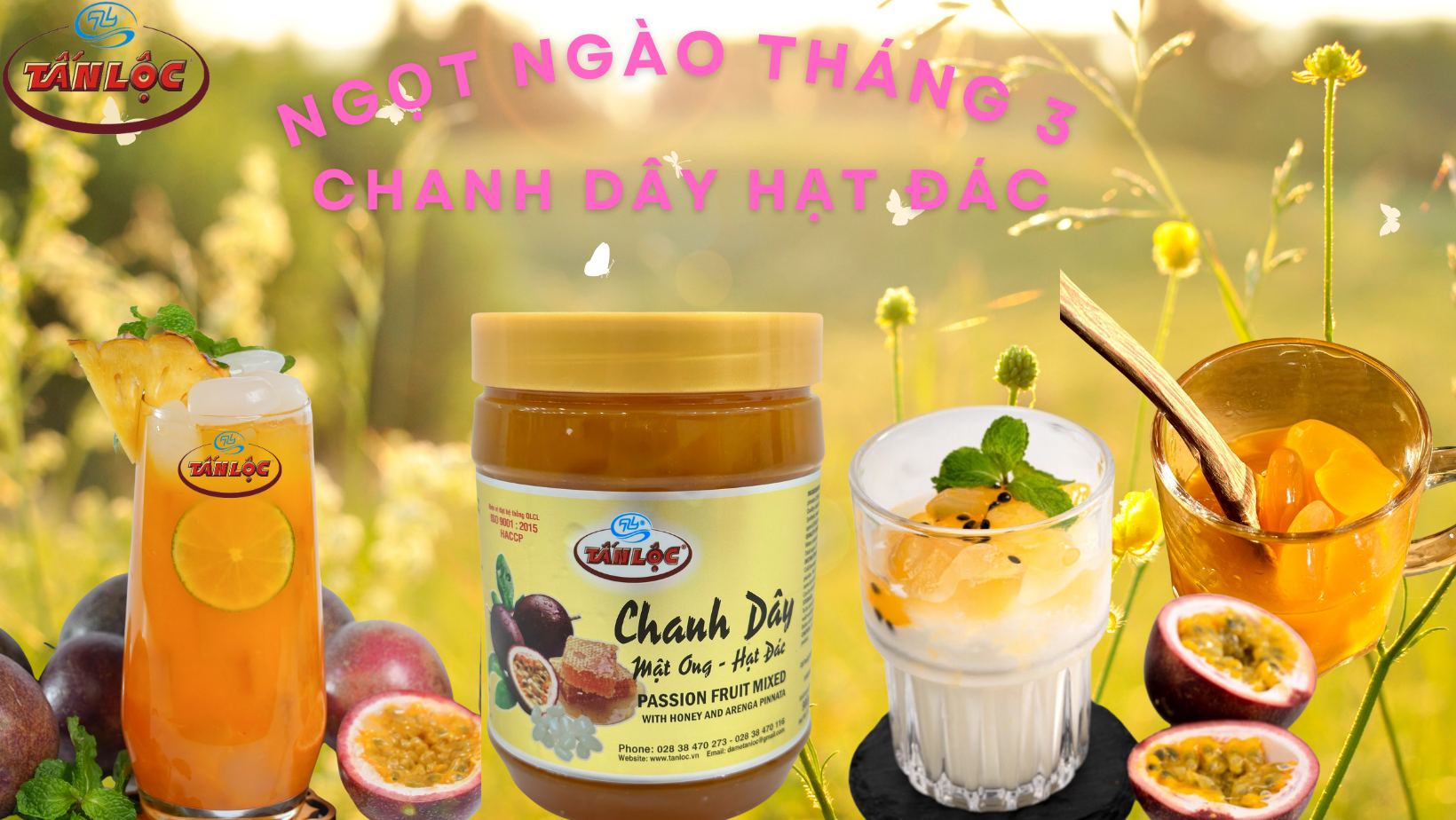 Một thiết kế menu ấn tượng, hấp dẫn với Chanh Dây Hạt Đác.