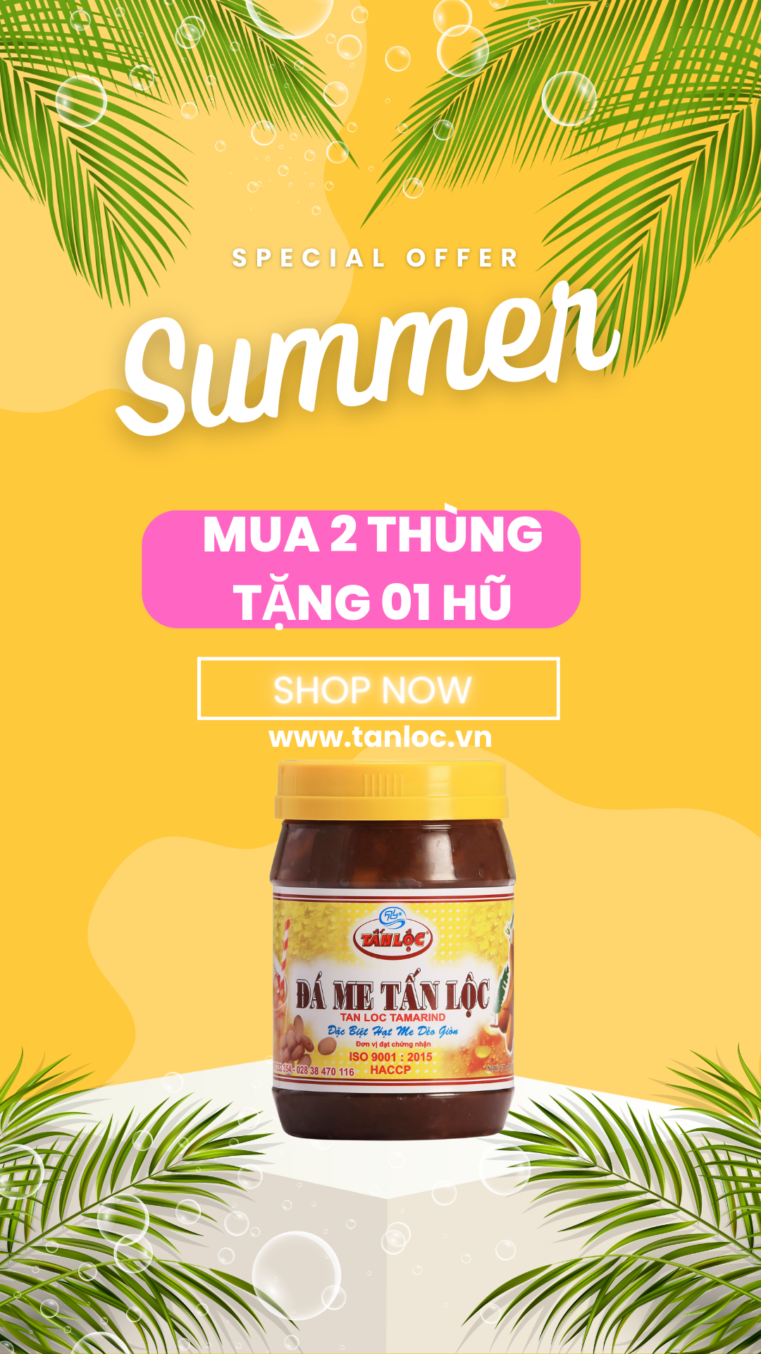 MUA 2 THÙNG TẶNG 1 HŨ ĐÁ ME TẤN LỘC
