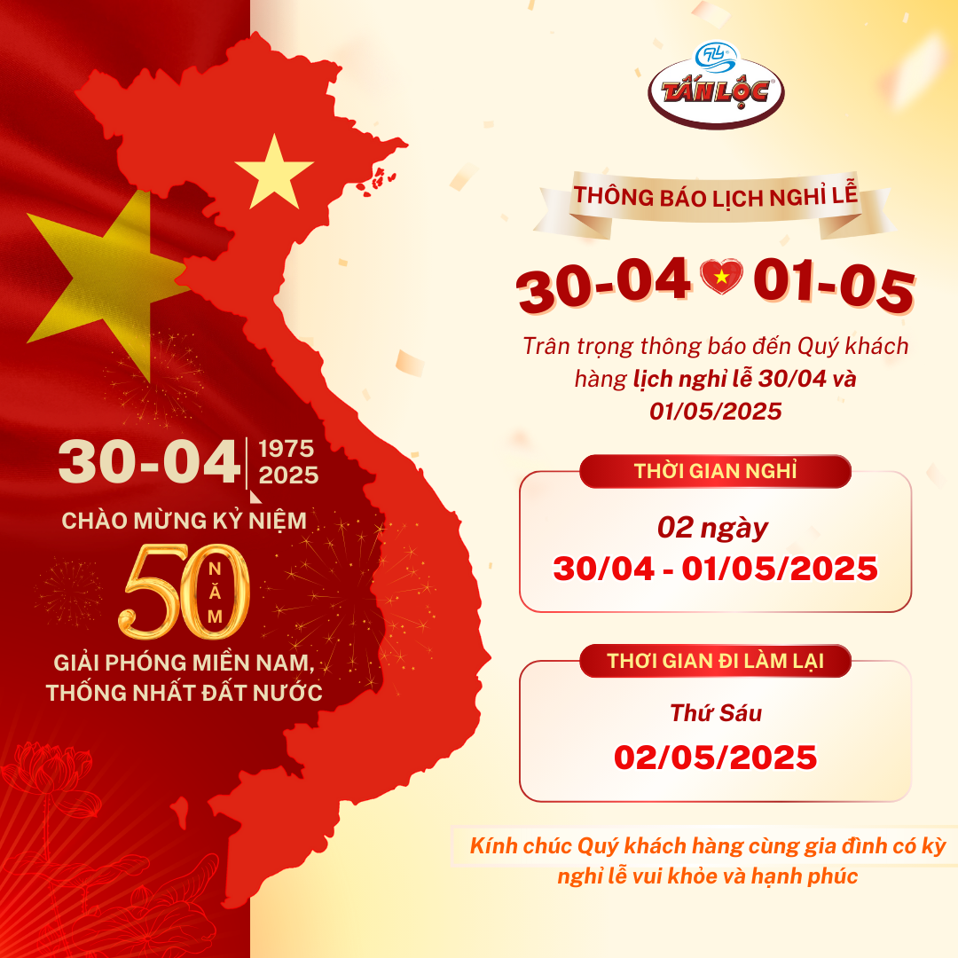 THÔNG BÁO NGHỈ LỄ 30/4 & 1/5